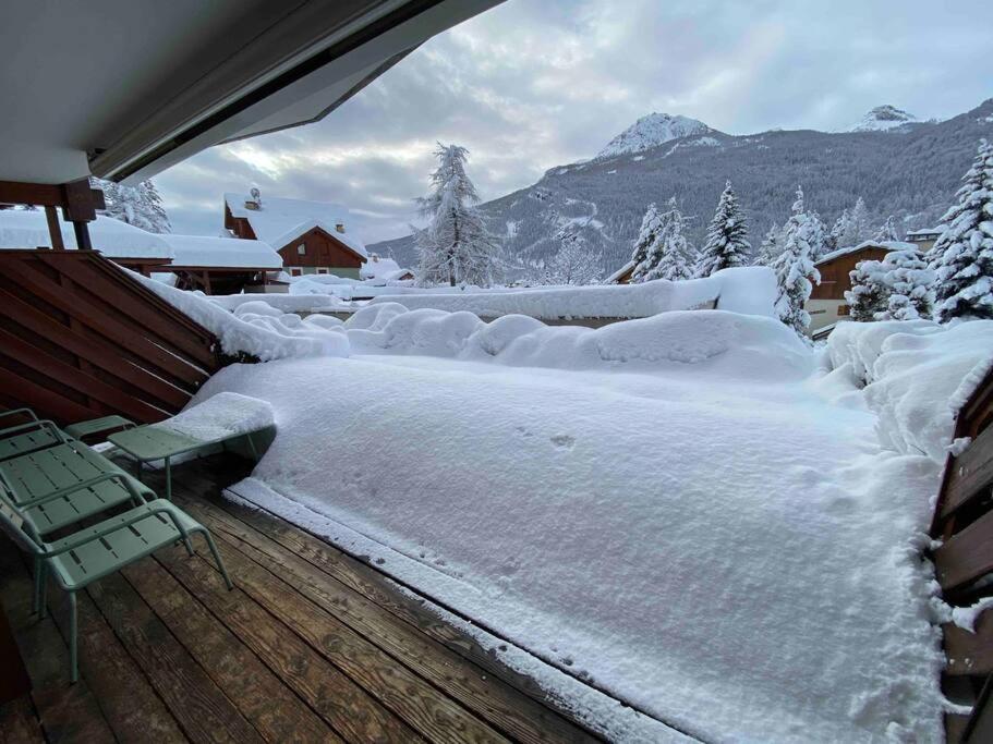 Appartement 4 Pers Grande Terrasse Vue Pistes Ski Saint-Chaffrey Εξωτερικό φωτογραφία